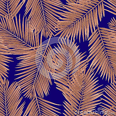 Stylized jungle foliage pattern Stock Photo