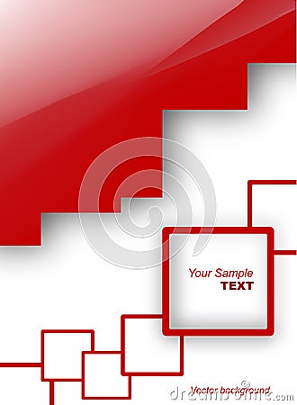 Stylized modern red background Vector Illustration