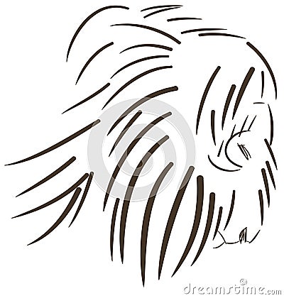 Stylized muskox Vector Illustration