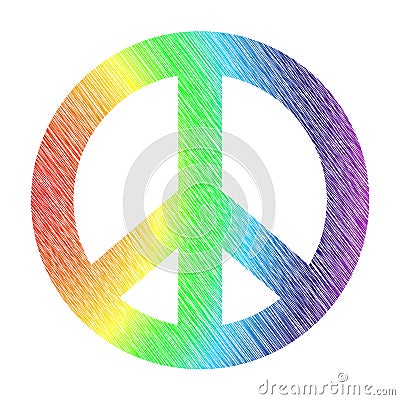 Stylized peace symbol Stock Photo