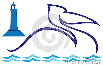 Stylized Pelican Vector Illustration