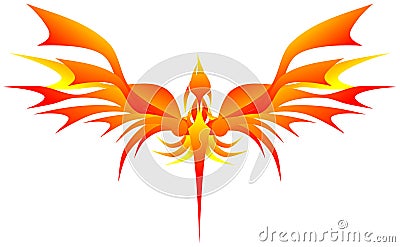 Stylized phoenix Stock Photo