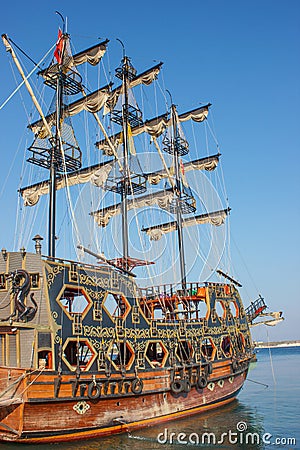 Stylized pirate ship 1 Stock Photo