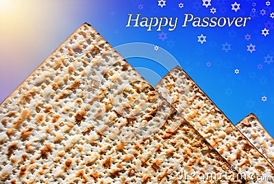 Stylized pyramid of matzo Stock Photo