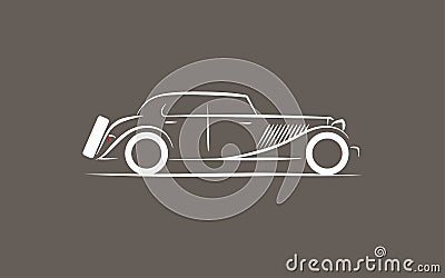 Stylized retro car Vector Illustration