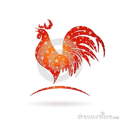 Stylized Rooster Vector Illustration