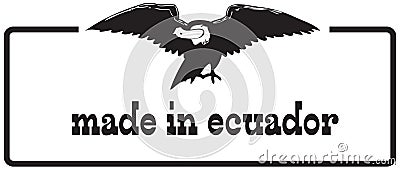 Stylized stamp Made in Ecuador Vector Illustration