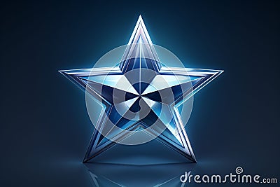 Stylized star icon with a modern and sleek Stock Photo