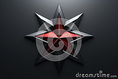 Stylized star icon with a modern and sleek Stock Photo