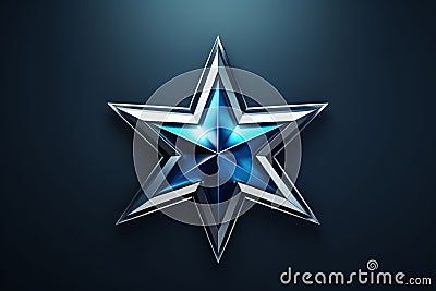 Stylized star icon with a modern and sleek Stock Photo