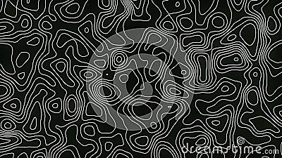 Stylized topographic map outline height in lines and contours. The concept of a conditional geographical scheme and the Stock Photo