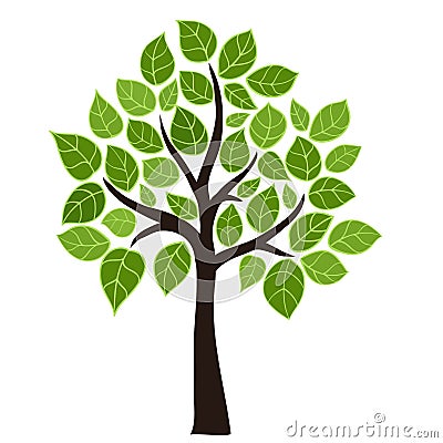 Stylized tree Vector Illustration