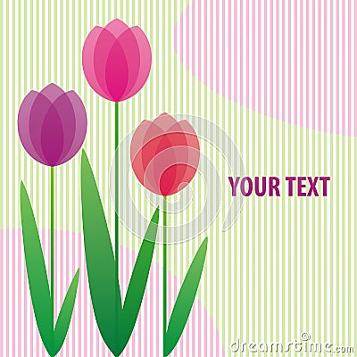 Stylized tulips Vector Illustration