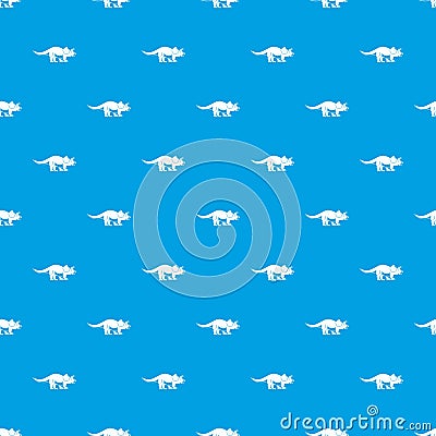 Styracosaurus pattern seamless blue Vector Illustration