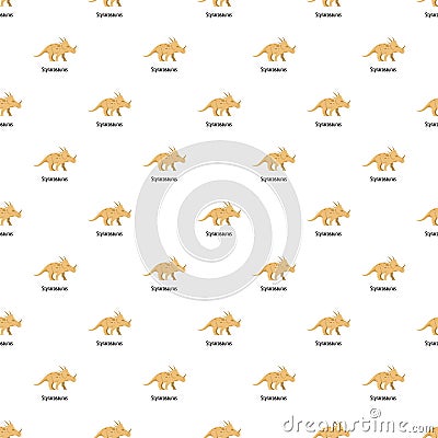 Styracosaurus pattern seamless vector Vector Illustration