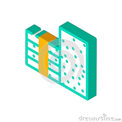 styrofoam building material isometric icon vector illustration Vector Illustration