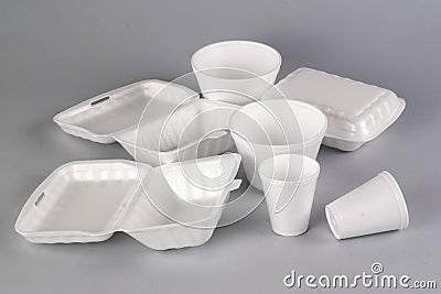 Styrofoam container Stock Photo