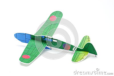 Styrofoam toy aeroplane Stock Photo