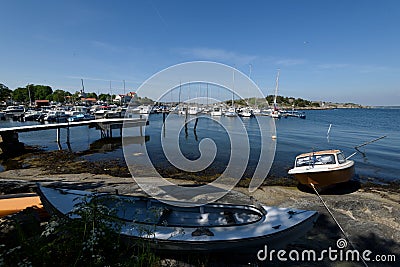 Styrso Marina, Sweden. Editorial Stock Photo