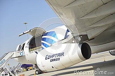 SU-GCJ EgyptAir Cargo Airbus A330-243 Editorial Stock Photo