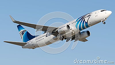 SU-GDX Egypt Air, Boeing 737-800 Editorial Stock Photo