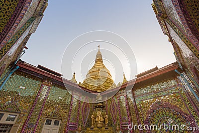 Su Taung Pyae Pagoda and its ancillary pavilion Editorial Stock Photo