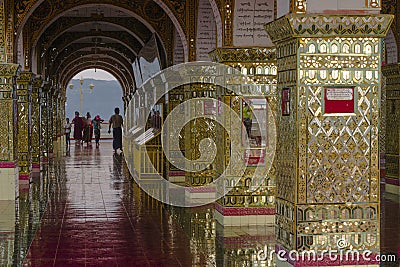 Su Taung Pyi Pagoda Editorial Stock Photo