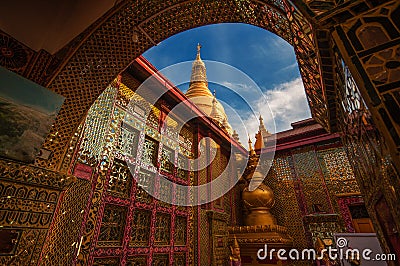 Su Taung Pyi Pagoda on Mandalay Hill, Mandalay, Myanmar Editorial Stock Photo