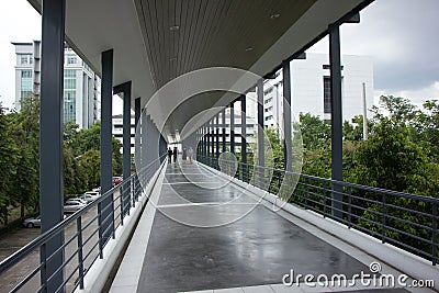 Suandok SkyWalk, Walk Way Between Suandok Park Parking Building Editorial Stock Photo