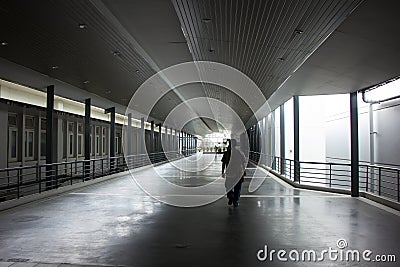 Suandok SkyWalk, Walk Way Between Suandok Park Parking Building Editorial Stock Photo