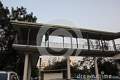 Suandok SkyWalk, Walk Way Between Suandok Park Parking Building and Hospital Building Editorial Stock Photo