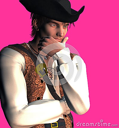 A suave handsome pirate Stock Photo