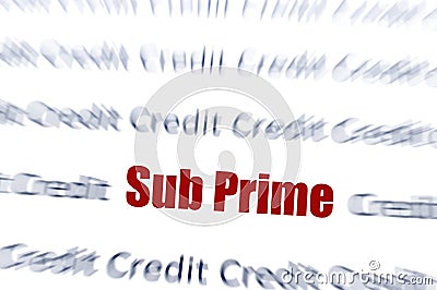Sub Prime Credit Stock Photo