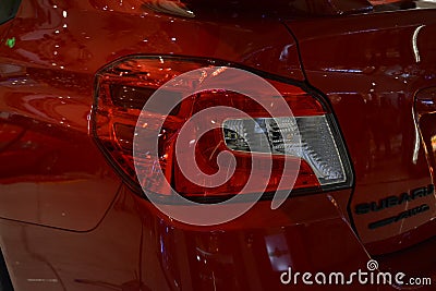 Subaru WRX brakelight at Element Tricks car show in Quezon City, Philippines Editorial Stock Photo
