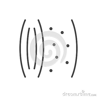 Subcutaneous fat line outline icon Vector Illustration