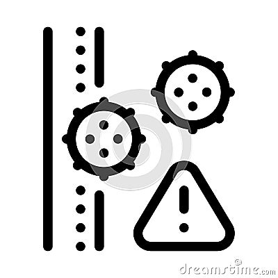 Subcutaneous viruses icon vector outline illustration Vector Illustration