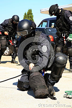 Subdivision anti-terrorist police Stock Photo