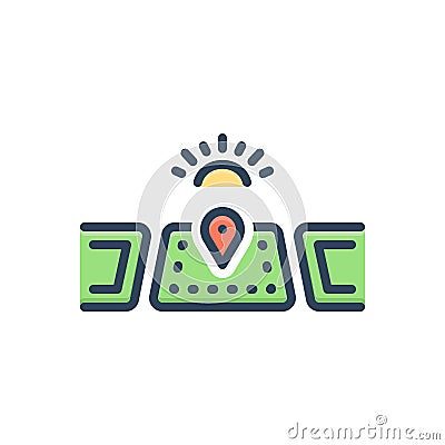 Color illustration icon for Subdivision, branch and subsection Vector Illustration