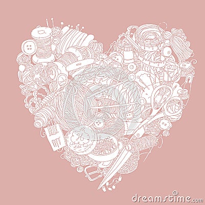 subject for needlework Vector Illustration