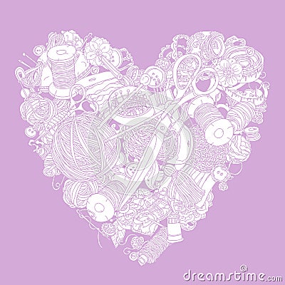 subject for needlework Vector Illustration