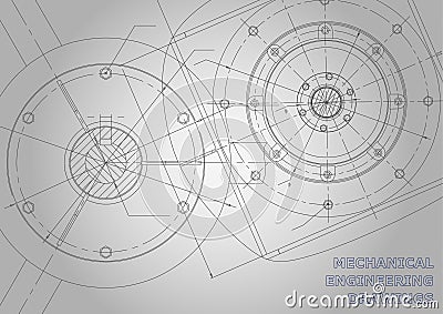 Subject vector background. Mechanical Engineering Vector Illustration