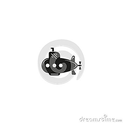 Submarine vector icon Vector Illustration