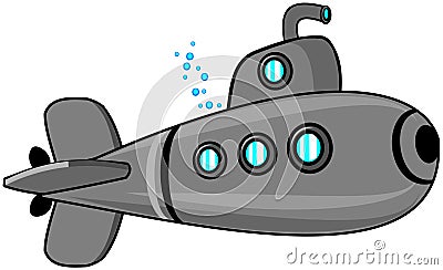 Submarine Cartoon Illustration