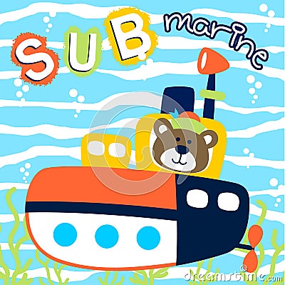 Submarine Vector Illustration