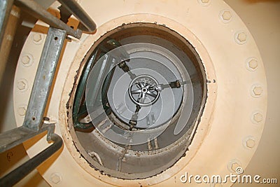 Submarine escape hatch Stock Photo