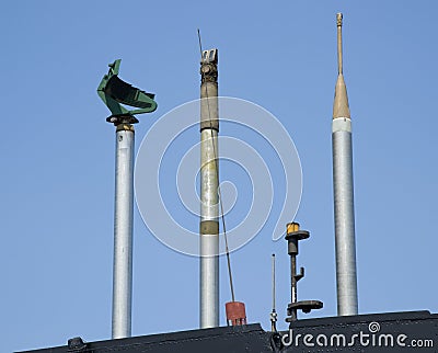 Submarine periscopes Stock Photo