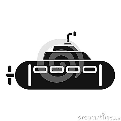 Submarine toy icon simple vector. Cute vehicle Stock Photo