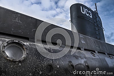 Submarine UC3 Nautilus in Copenhagen Editorial Stock Photo