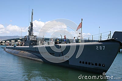 Submarine USS Bowfin Stock Photo