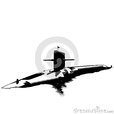 Submarine vector eps illustration by crafteroks Vector Illustration